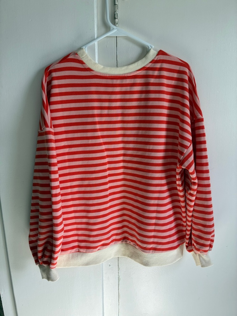 UEU Oversized Striped Crewneck Long Sleeve Color Block Pullover
Sweatshirt - Picture 7 of 8